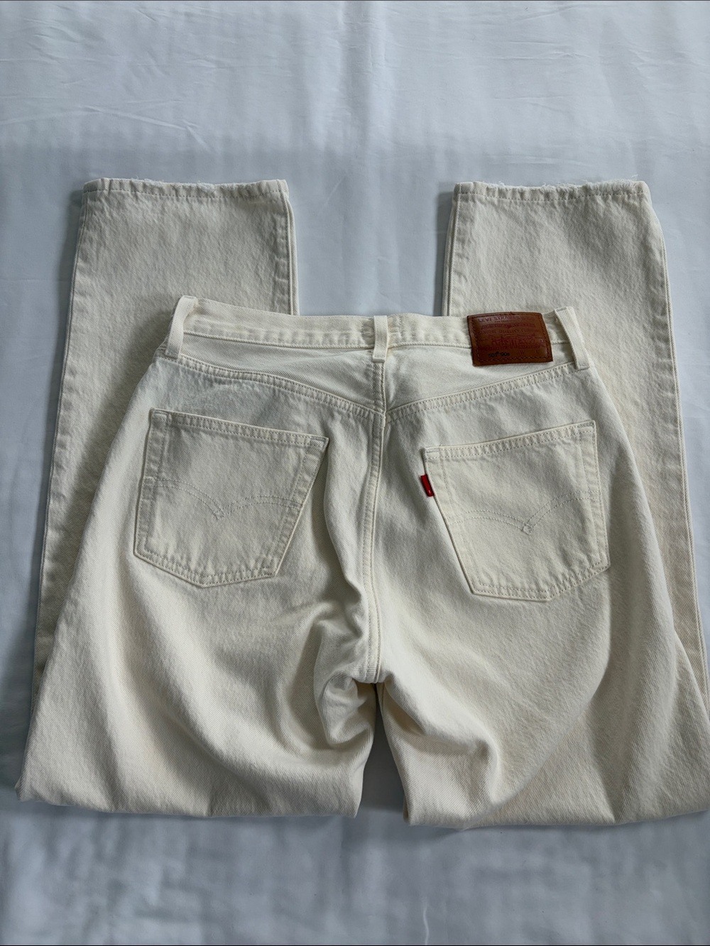 Levi's 501 90s Ecru Straight Leg Jeans